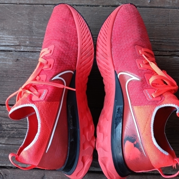Nike React Infinity Run Flyknit CD4371-600 Red Bla - Picture 9 of 11